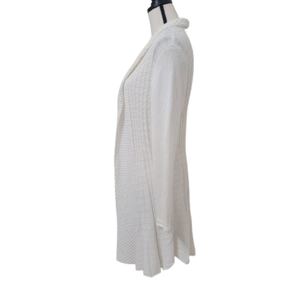 Notations Size M Off-White Flared Long Knit Cardigan, Excellent Condition - Picture 2 of 10